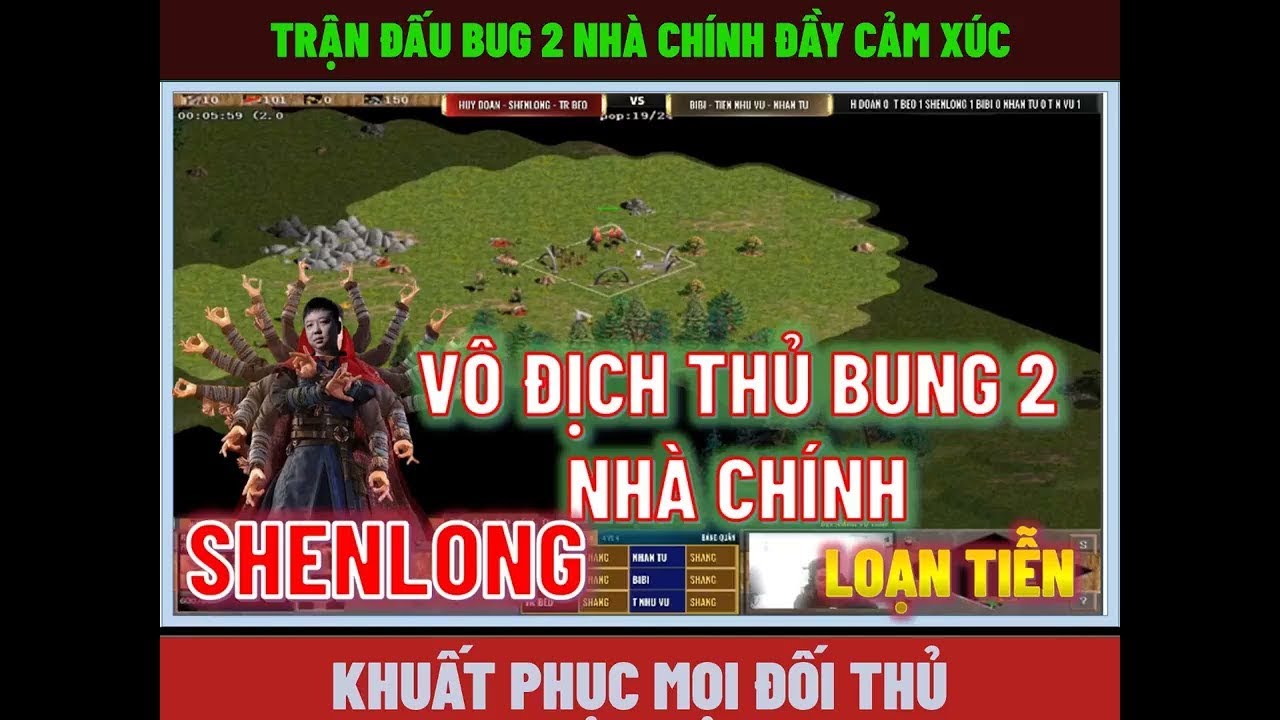 KỶ LỤC AOE VÔ TIỀN KHOÁNG HẬU: ShenLong bung nhà chính 3 trận liên tiếp. Chim Sẻ ngừng hót trong mưa