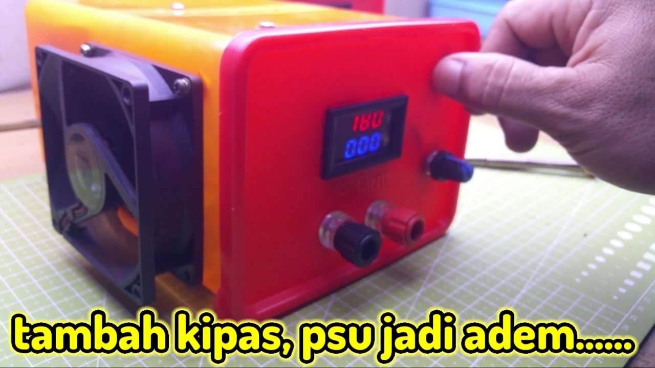 cara pasang kipas 12 volt pada psu variable