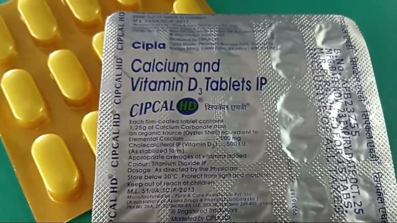 Cipcal HD Tablets: Uses, Dose & Side Effects | Calcium and Vitamin D3 Tablets IP Review