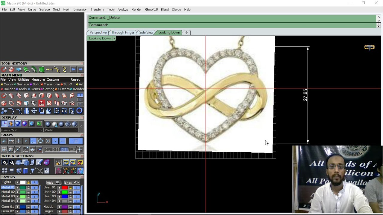 gemvision 9 tutorial hart shape locket design in matrix 9