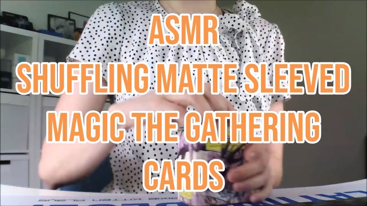 ASMR (no talking) mash shuffling Magic the Gathering cards | Pixie Kitten Plays