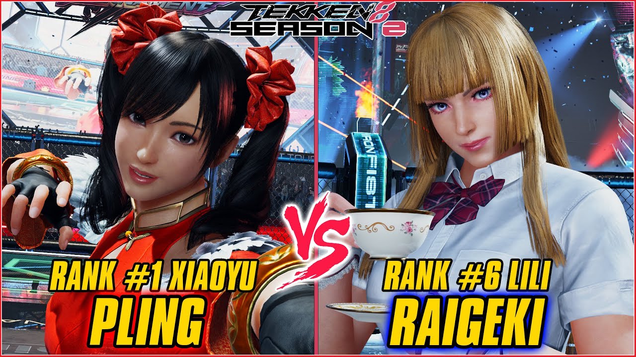 TEKKEN 8 | PLING (RANK #1 XIAOYU) vs RAIGEKI (RANK #6 LILI) | TEKKEN 8 RANKED MATCH