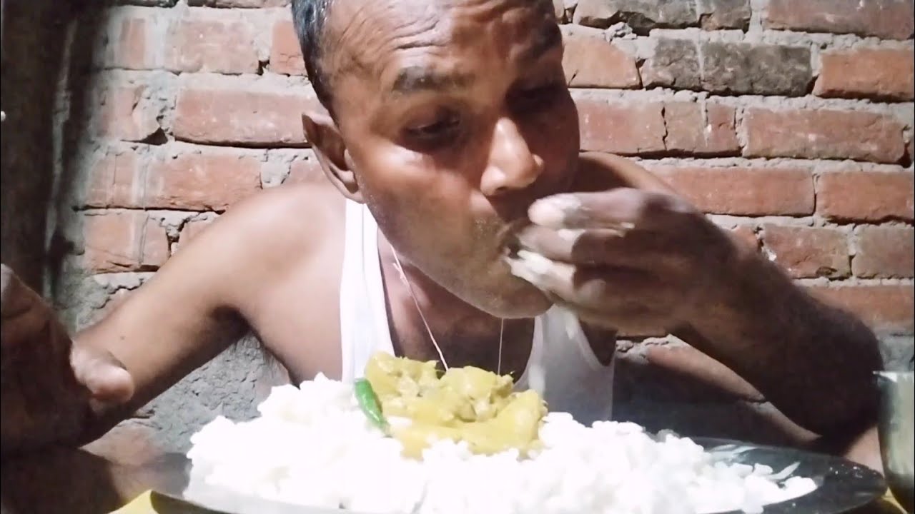 Eating show 😋 rice sabji recipe | chawal sabji ASMR eating show recipe | mukbang eating show |