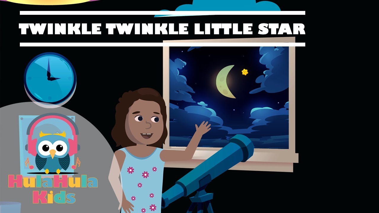 Twinkle Twinkle Little Star | Nursery Rhymes | Hula Hula Kids