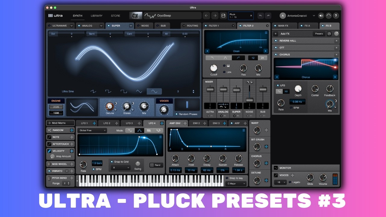 ULTRA Synth &mdash; Пресеты для щипковых синтезаторов (Серия звуковых демонстраций №3)