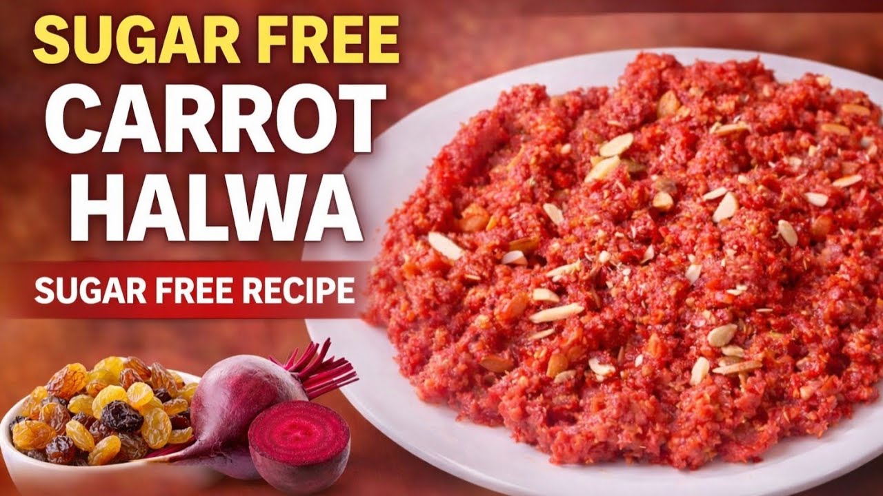 Healthy Gajar Halwa Without Sugar | Natural Sweet Carrot Halwa Recipe