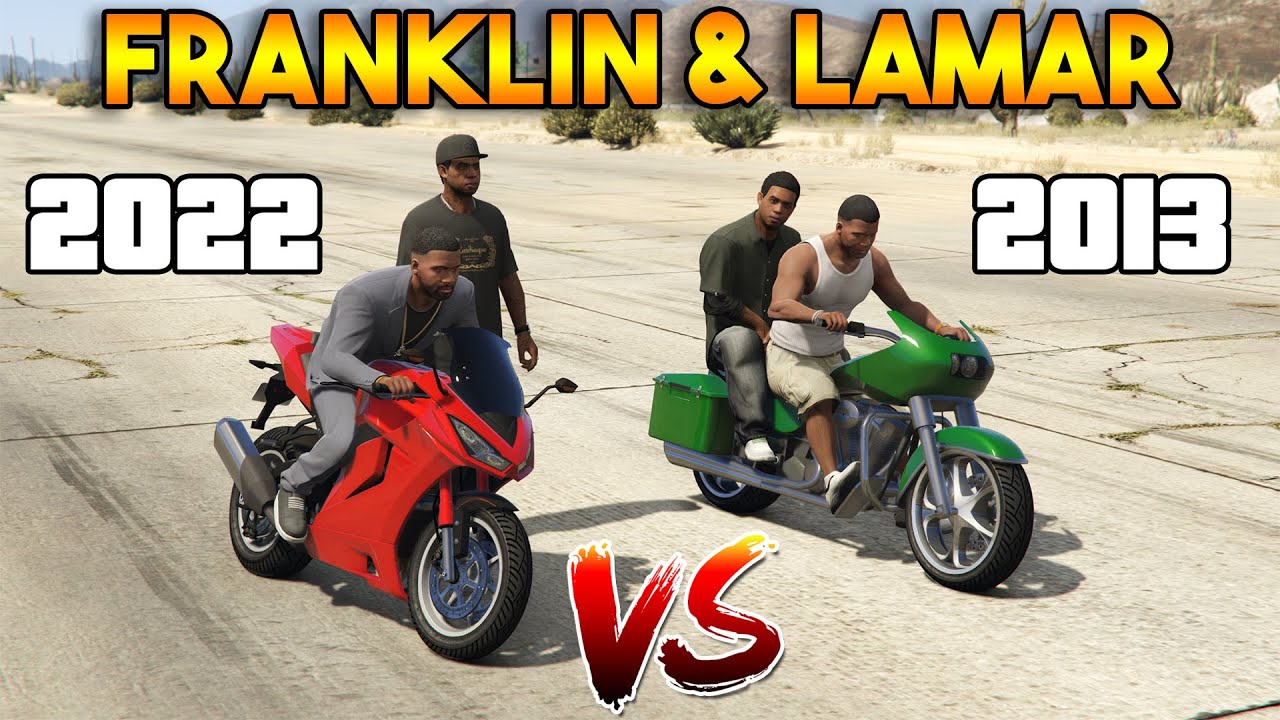 GTA 5 ONLINE FRANKLIN AND LAMAR : 2013 VS 2022