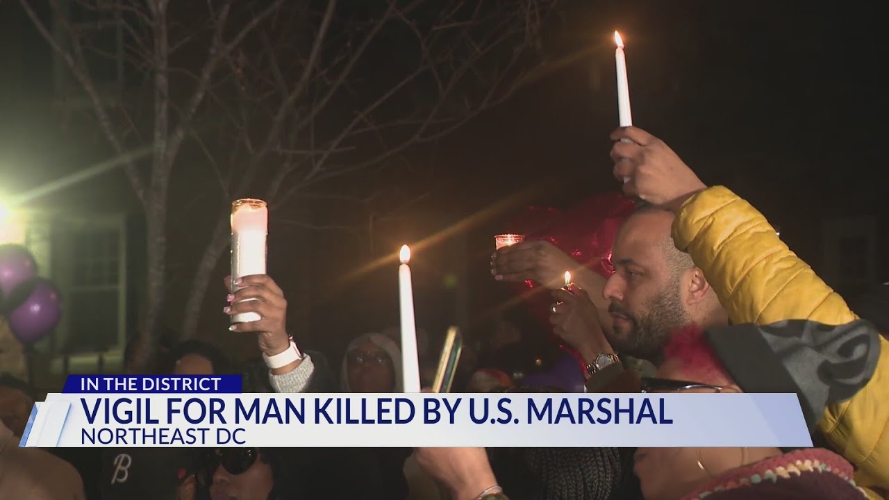 Loved ones demand transparency at vigil while mourning man killed by US Marshals in DC