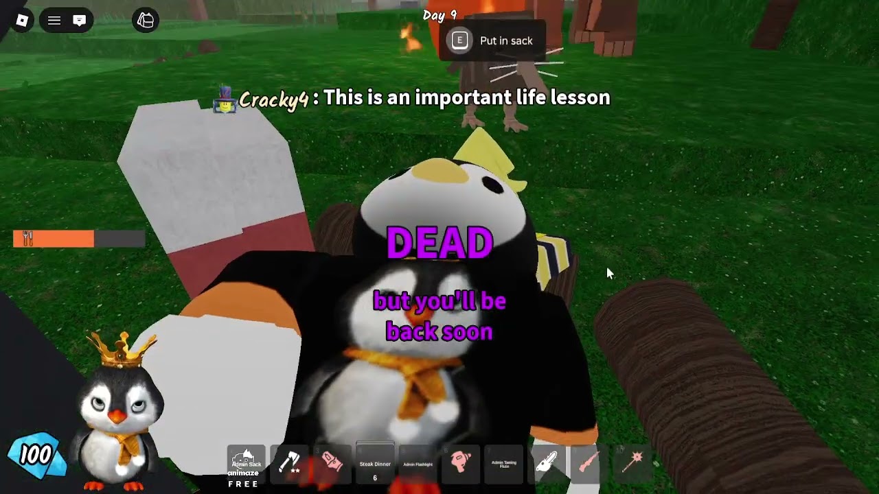 am jucat PT.3 99 night in the forest cu Pandalinul la Admin Abuse