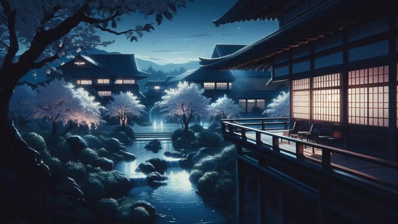 Deep Focus | Relaxing Music Lofi - Japanese Terrace & River for Study