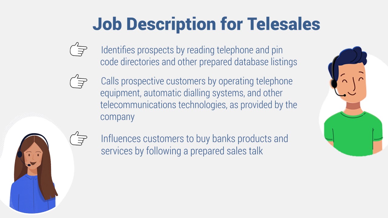 Job Description - Telesales executive required for a banking client of TeamLease