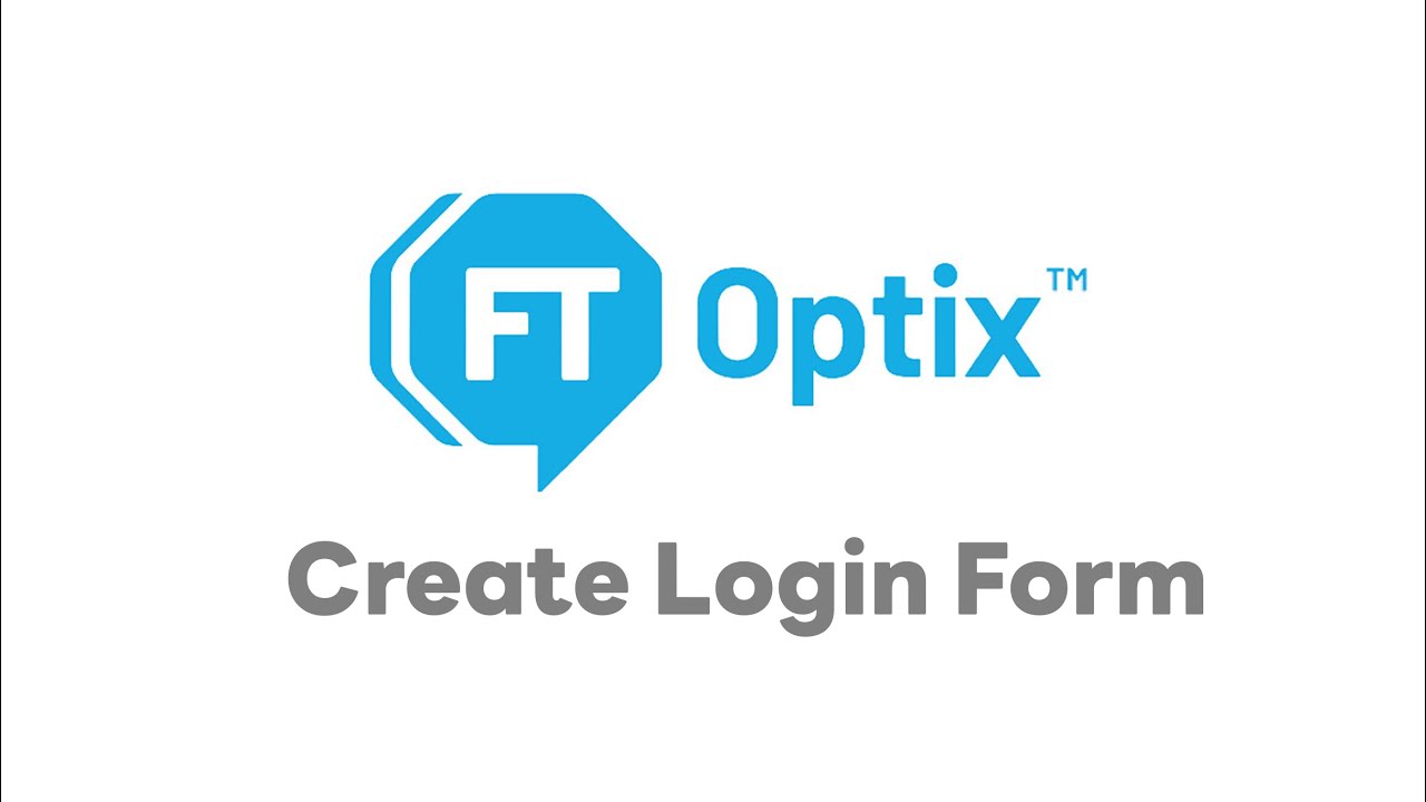 FactoryTalk Optix | Create User Login Form