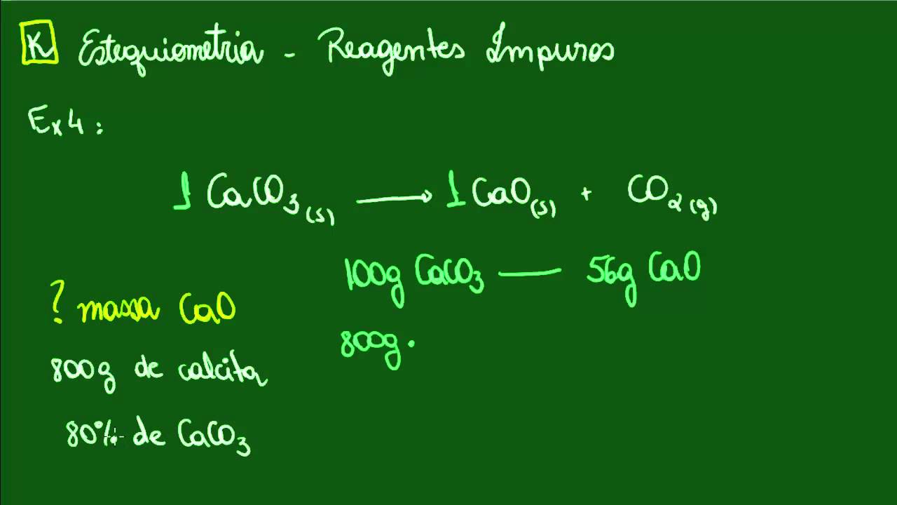 Estequiometria - Reagentes Impuros