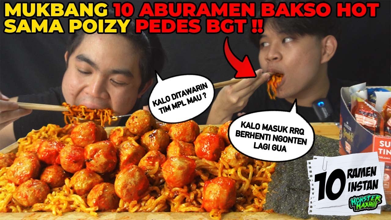 LU TUH BUKAN BALOY ‼️ PEDES MAMPUS MUKBANG 10 MIE PEDES + 40 BIJI BAKSO KANZLER HOT