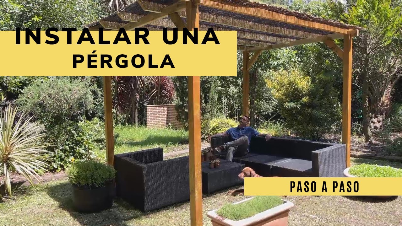 C&oacute;mo instalar una p&eacute;rgola PASO a PASO &iexcl;Super f&aacute;cil ! 👩&zwj;🔧 ⛱️ - Nortene y Jardinatis