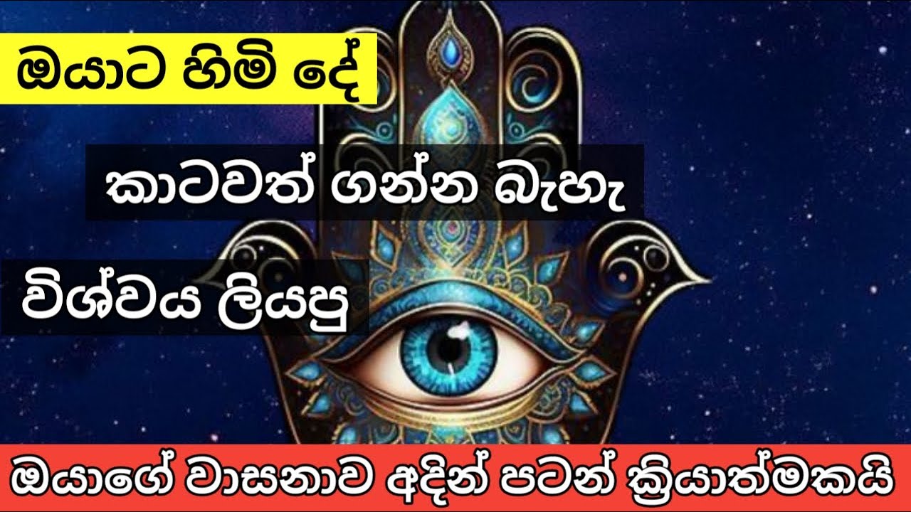 දැන්ම අහන්න | විශ්වය ඔබට කතා කරනවා ✨