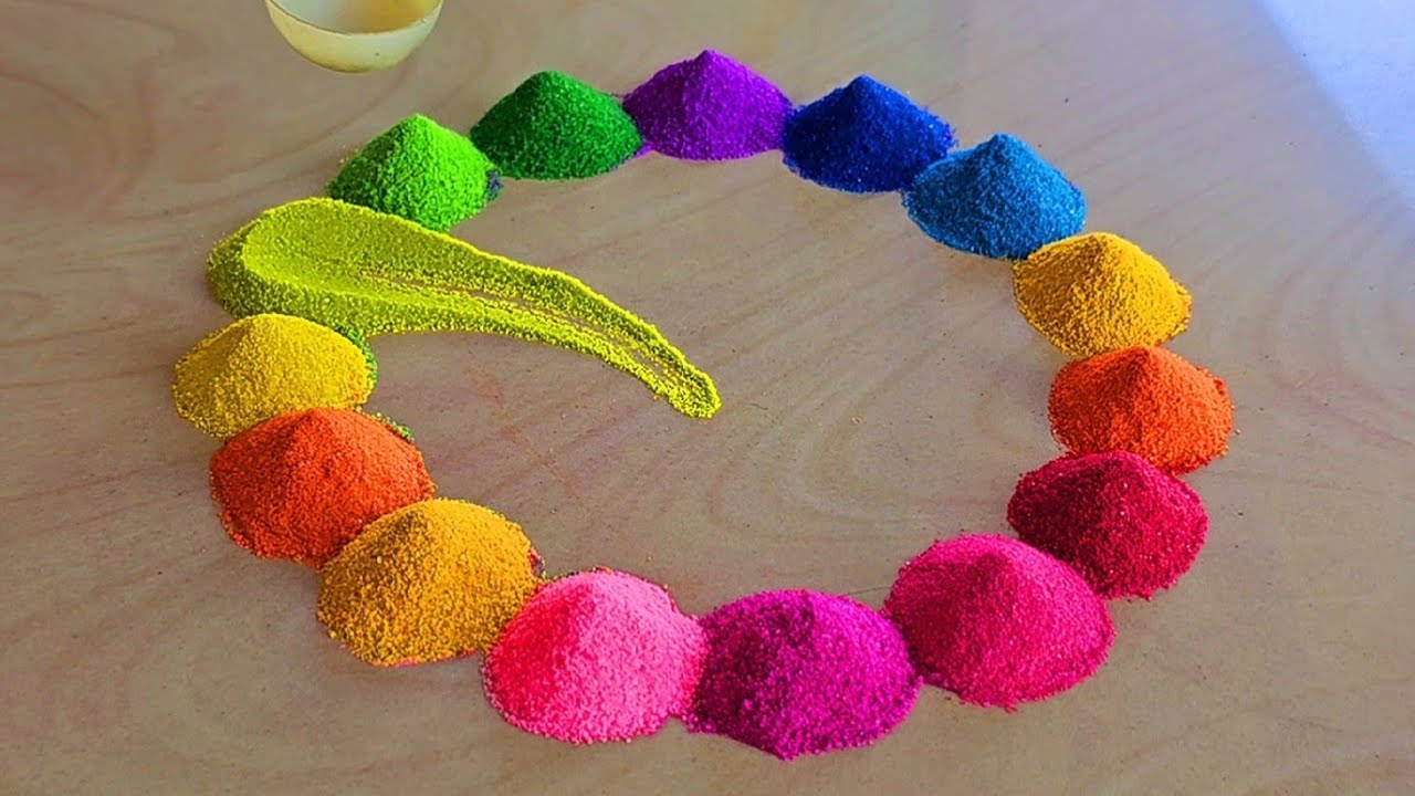 #1876 Satisfying video | sand art | Navratri rangoli designs | Diwali rangoli design