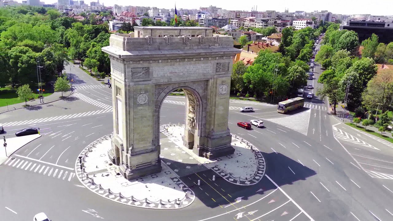 Bucharest. Arcul de Triumf in 4K