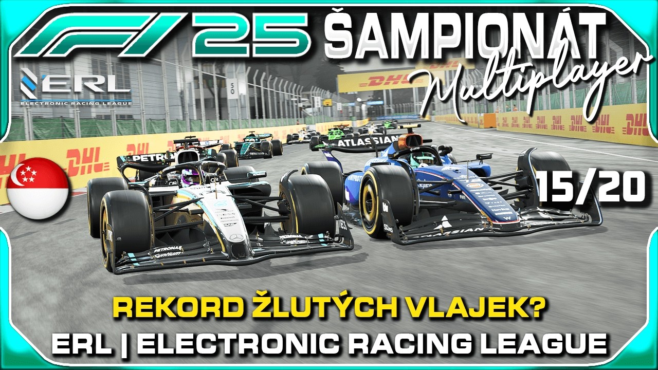 Rekordní Počet Žlutých Vlajek v Singapuru! #15 | F1 25 CZ Let's Play (ERL Šampionát)