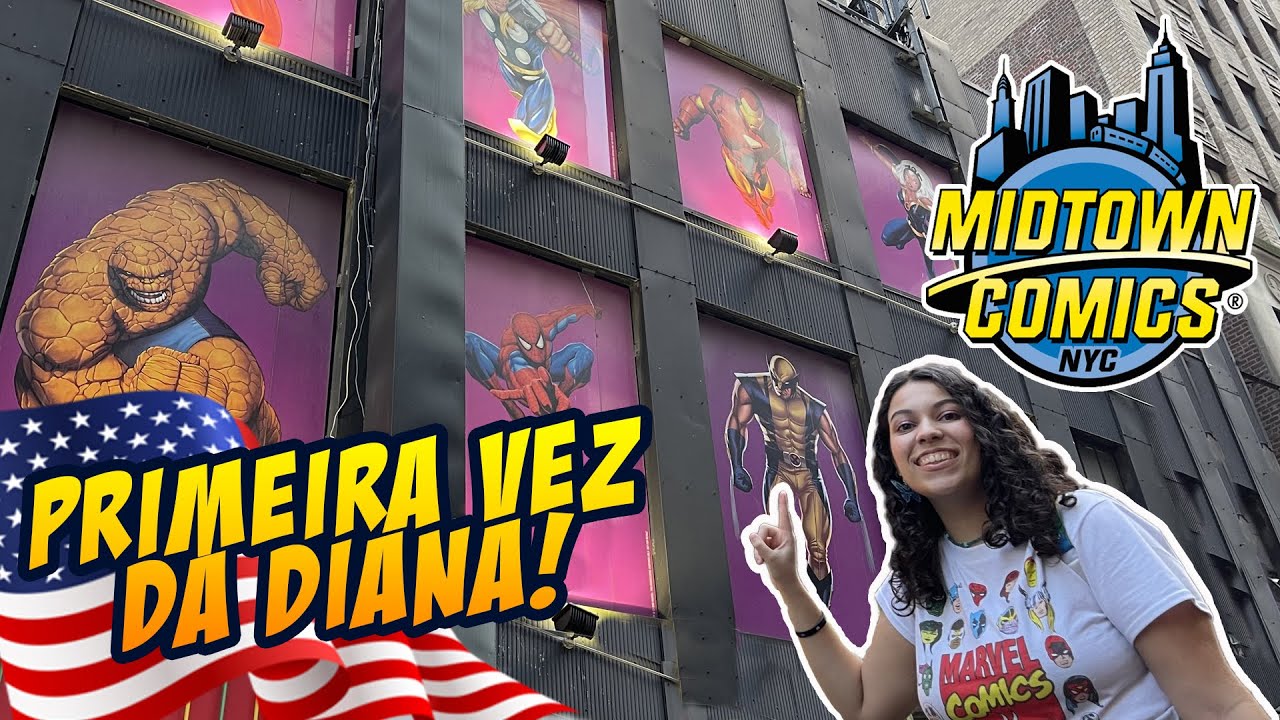 A primeira vez da Diana na @midtowncomics: Novidades em quadrinhos Marvel e DC direto de Nova York!