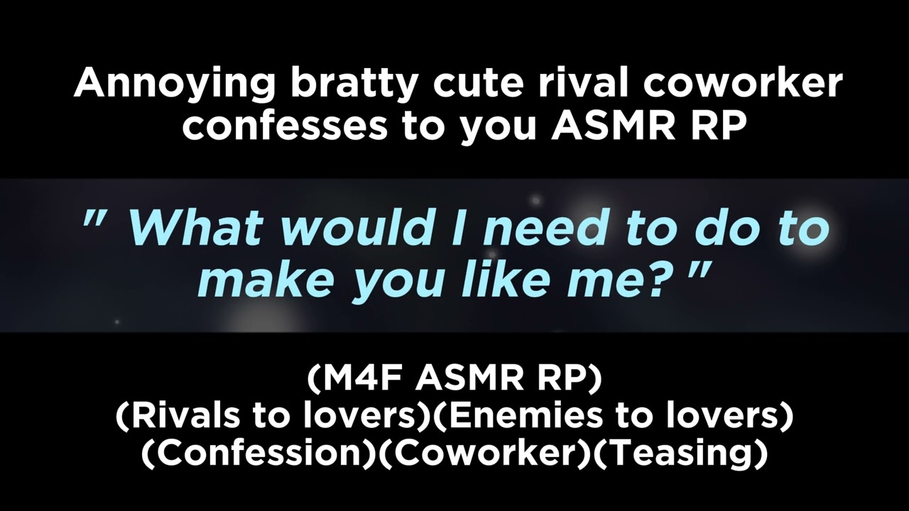 Annoying cute rival coworker confesses to you (M4F ASMR RP)(Rivals to lovers)(Enemies to lovers)