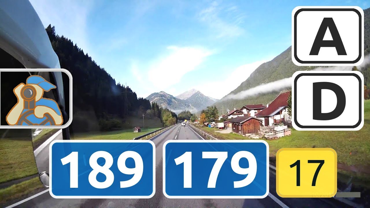 &Ouml;sterreich. B189, B179 (E532), L396 - Deutschland, B17. [ Obsteig - Hohenschwangau ]