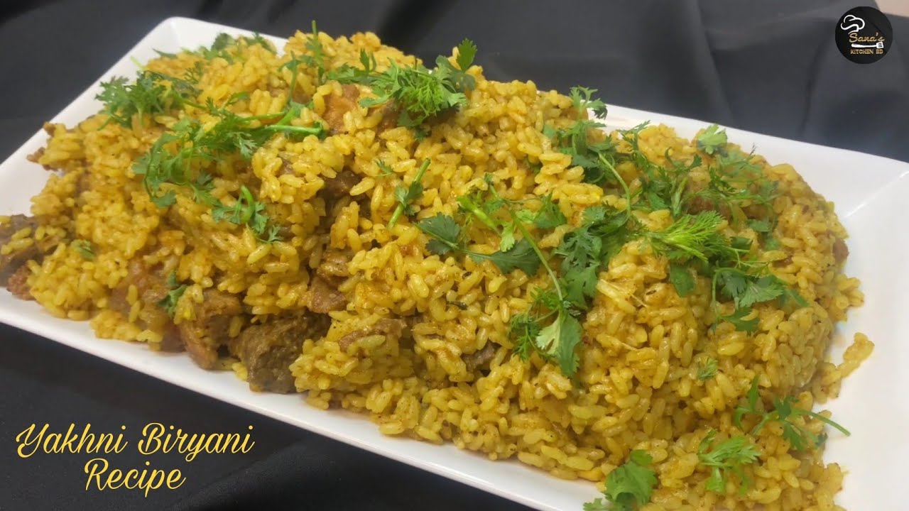 সেদ্ধ মোটা চালের আখনি বিরিয়ানি রেসিপি/Yakhni Biryani Recipe By Sana's Kitchen BD.#70