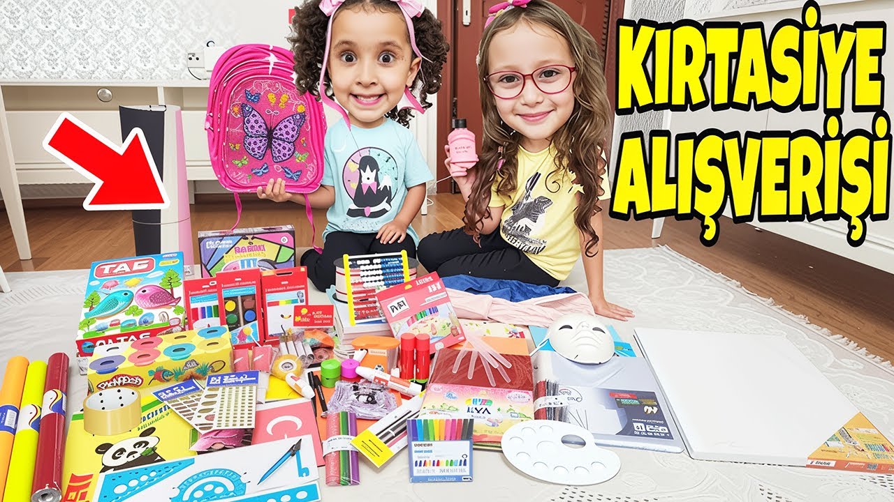 OKULA DÖNÜŞ KIRTASİYE EKSİKLERİMİZİ TAMAMLADIK !! BAHAR BANU ALYA !!