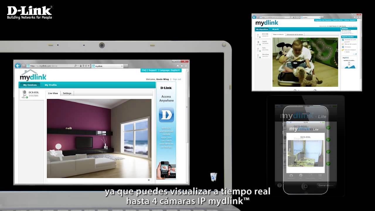 D Link DCS 933L Cámara Videovigilancia iPhone iPad Android RepetidorWiFi