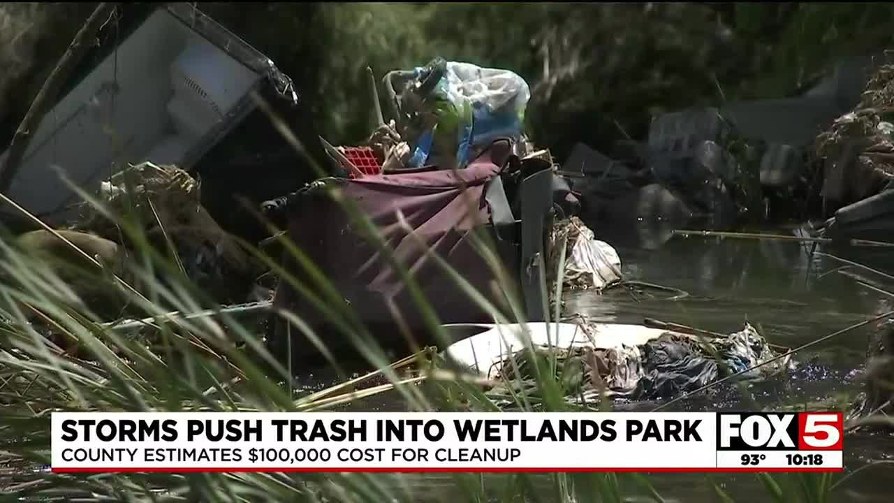 Storm cleanup at Wetlands Park could cost Clark County $100K