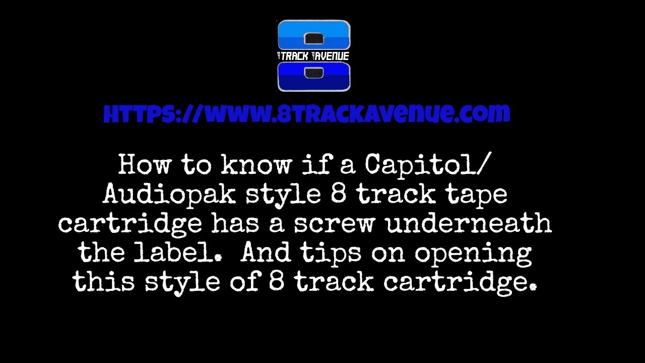 Opening a Capitol/Audiopak Style 8 Track Cartridge