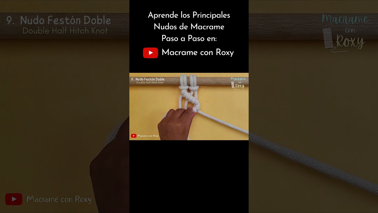 👆 TUTORIAL ✅ Nudo Festón Doble / Double Half Hitch Knot