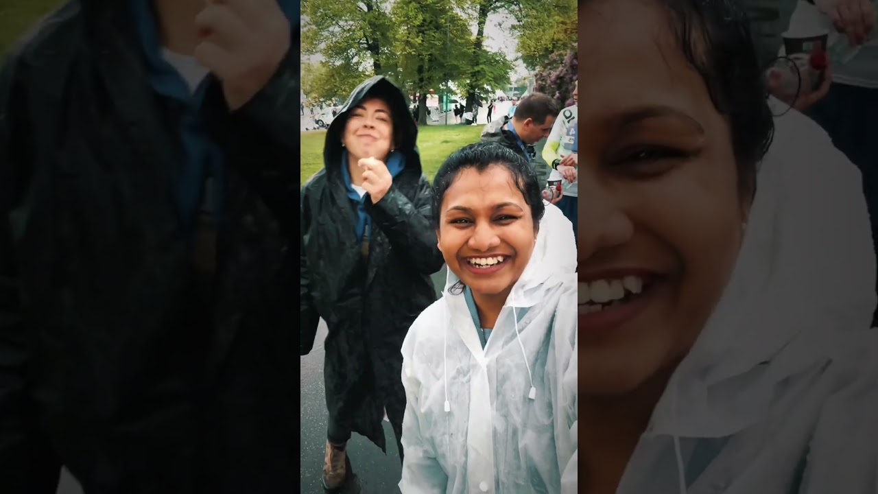 Rain came, we ran anyway 🌧️🔥 #Dynafam never quits! #WellbeingWeek #Dyninno #RimiRigaMarathon