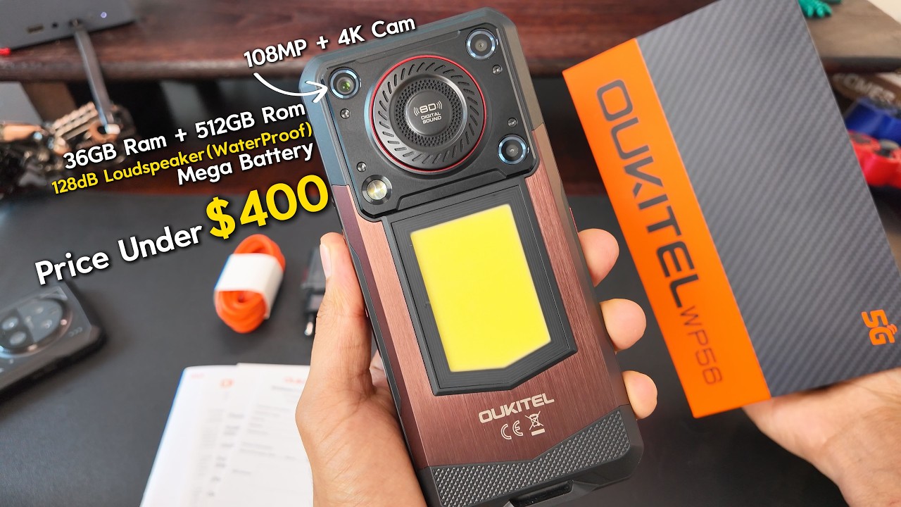 Защищенный телефон Oukitel WP56 | 36 ГБ + 512 ГБ ПЗУ | Динамик 128 дБ | Аккумулятор 16 000 мАч 🔥Ц...