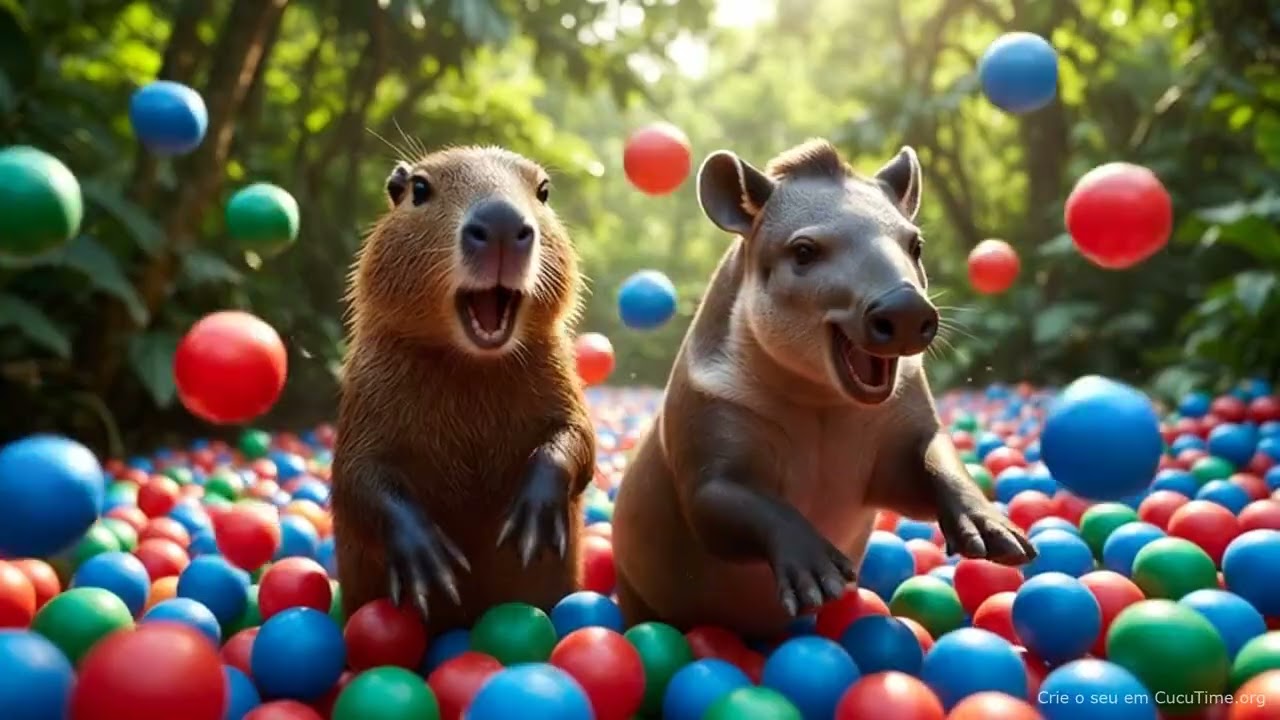 A Capivara na Piscina de Bolinhas