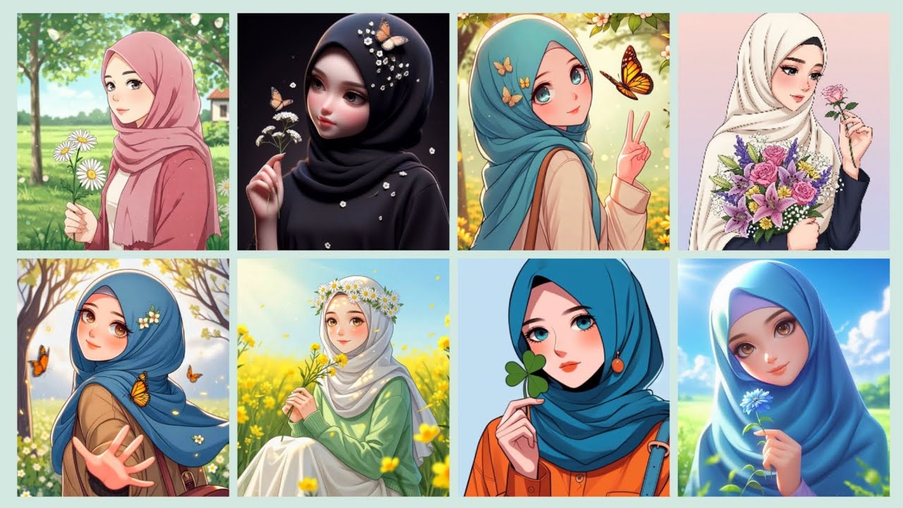 Girls Ramadan Mubarak Hijab WhatsApp dpz ❤️ | Islamic Profile Picture | #bestlinesanddps #cartoon 