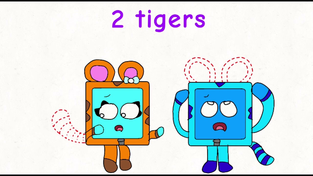 2 tigers no singing (ft. Cyan and blue)