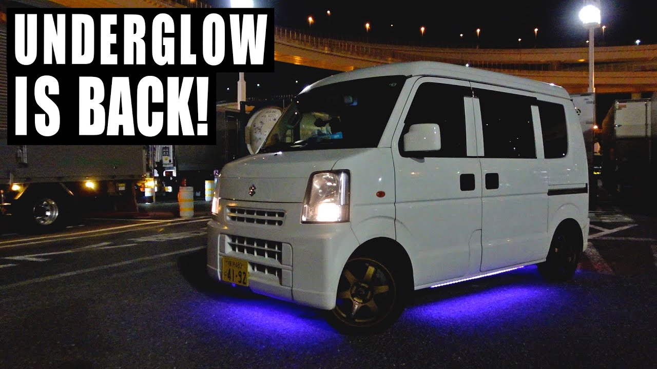 JDM KEI VAN GETS UNDERGLOW & GOES TO JAPANESE CAR MEET!