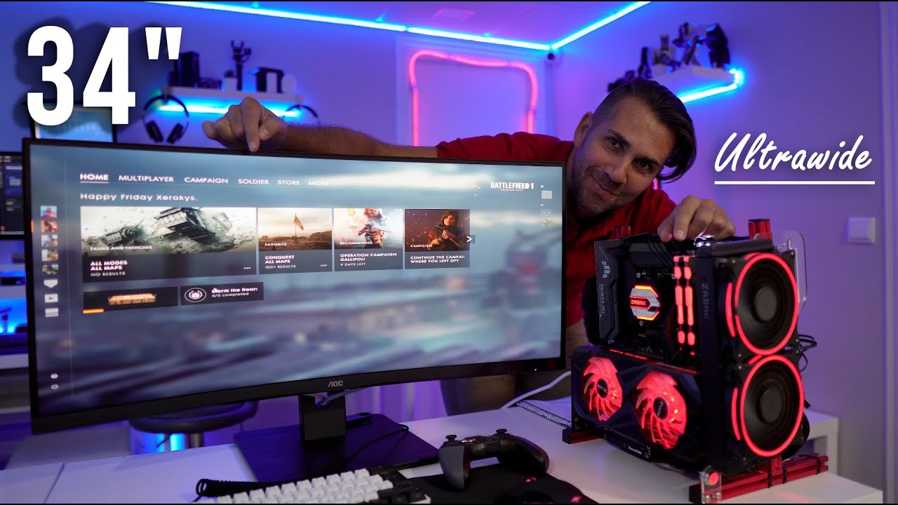 Ultrawide Display 100 HZ 34 Inches AOC / Gaming & Productivity