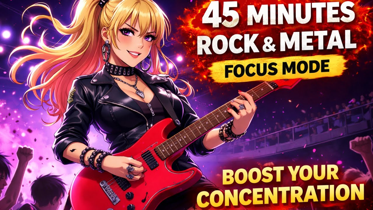 45 Minutes of Rock & Metal 🔥 Ultimate Focus Music | Deep Concentration for Work & Study