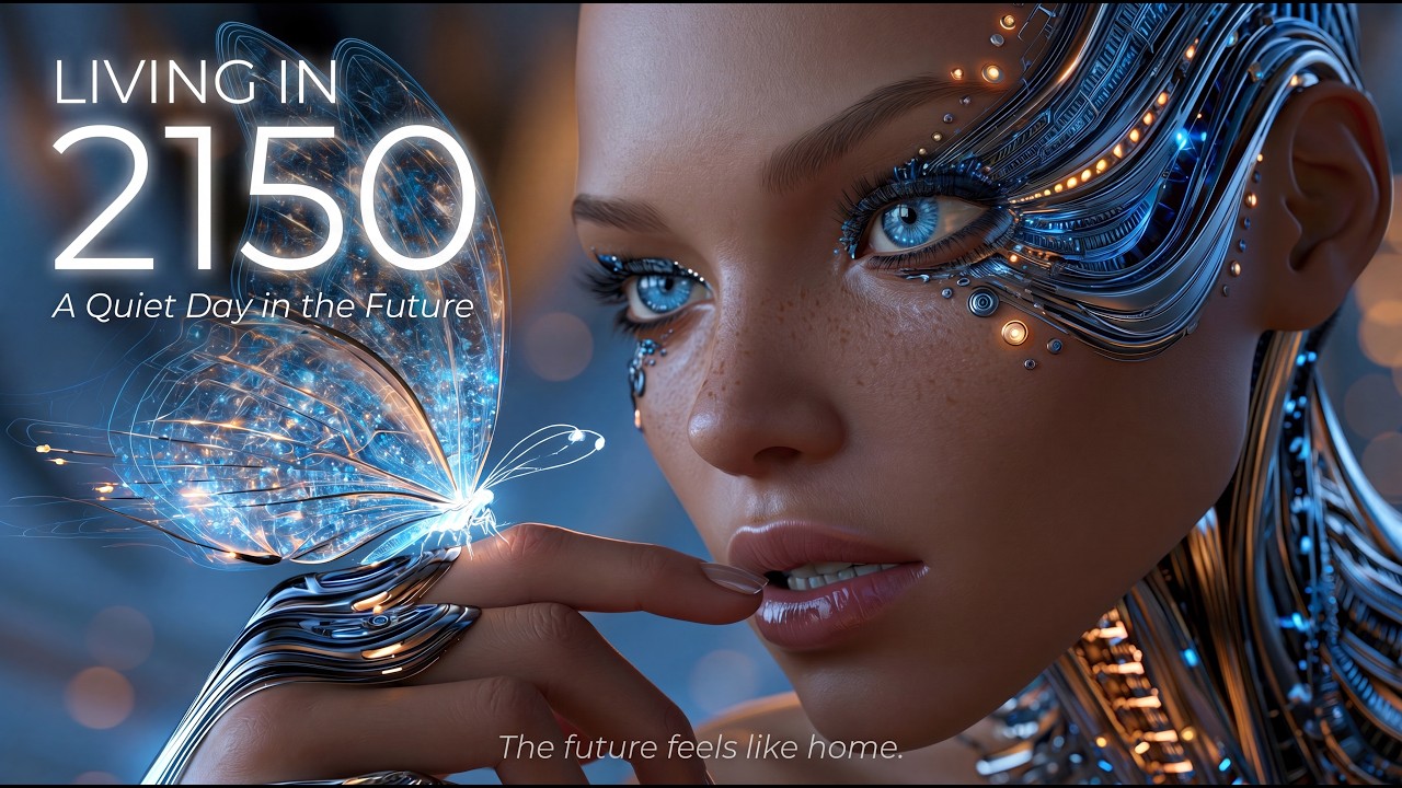 Living in 2150 | A Quiet Day in the Future Utopian City | Space Ambient Trance 4K Sci-Fi Relaxation