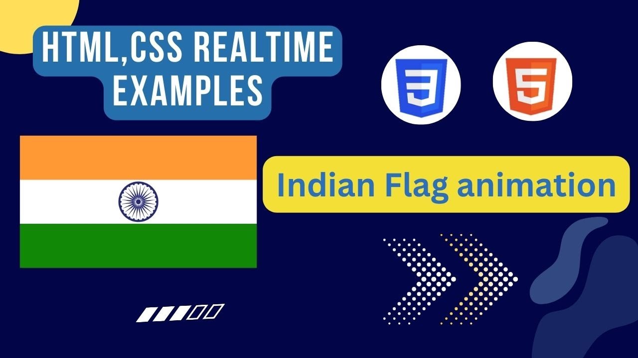 Indian flag design and animation using html css | Happy Independence day |15  august special