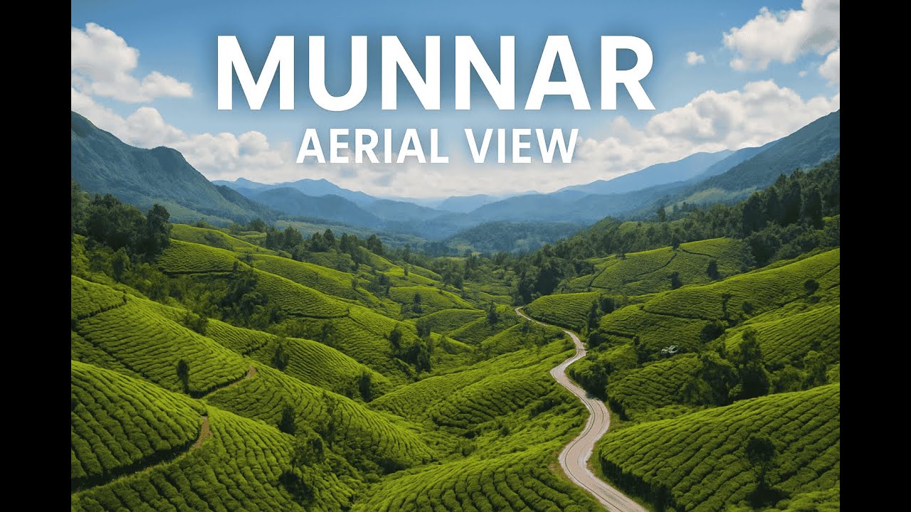 Breathtaking Aerial View of Munnar | Aerial Drone Footage of Kerala's Paradise