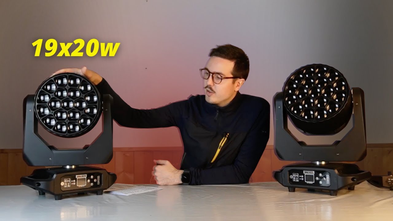Les meilleures lyres wash puissantes que j'ai (Review SHEHDS JMS WEBB LED Wash Big Bee Eye 19x20w)