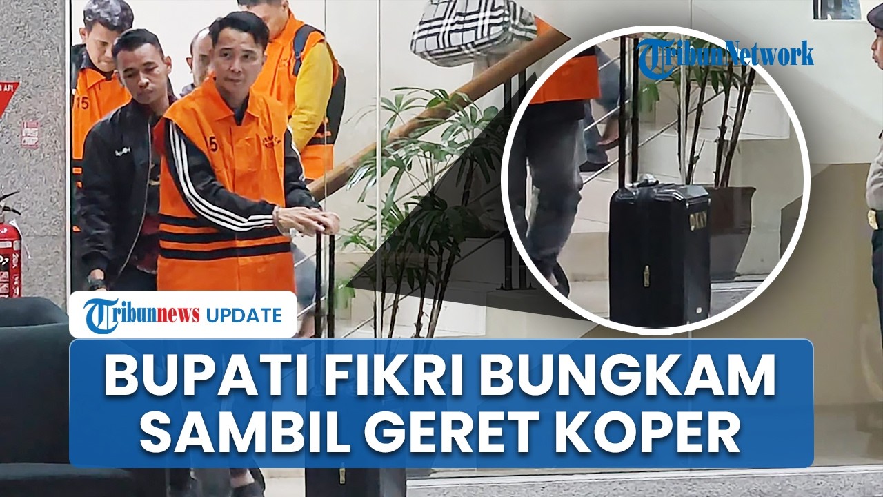 Bupati Rejang Lebong Fikri Thobari Bungkam Sambil Geret Koper seusai Ditetapkan sebagai Tersangka