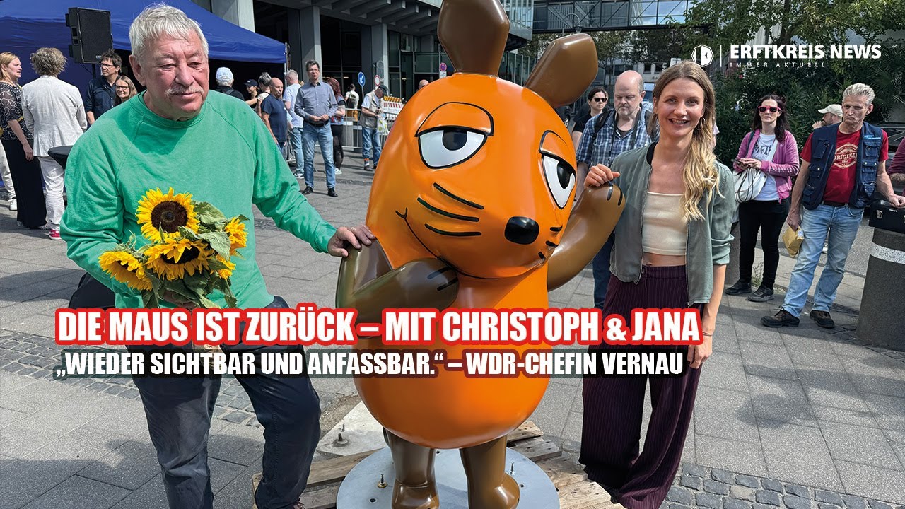 Die Maus ist zurück! – Emotionaler Empfang vor dem WDR in Köln 🧡🐭
