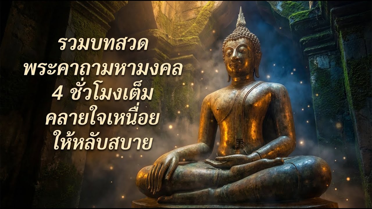 รวมบทสวดพระคาถามหามงคล 4 ชั่วโมงเต็ม คลายใจเหนื่อย ให้หลับสบาย | บทเพลงกล่อมนอน เสริมสิริมงคล