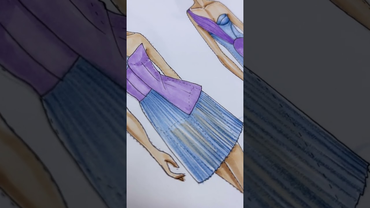 Texturas en figurines de moda - Laura P&aacute;ez
