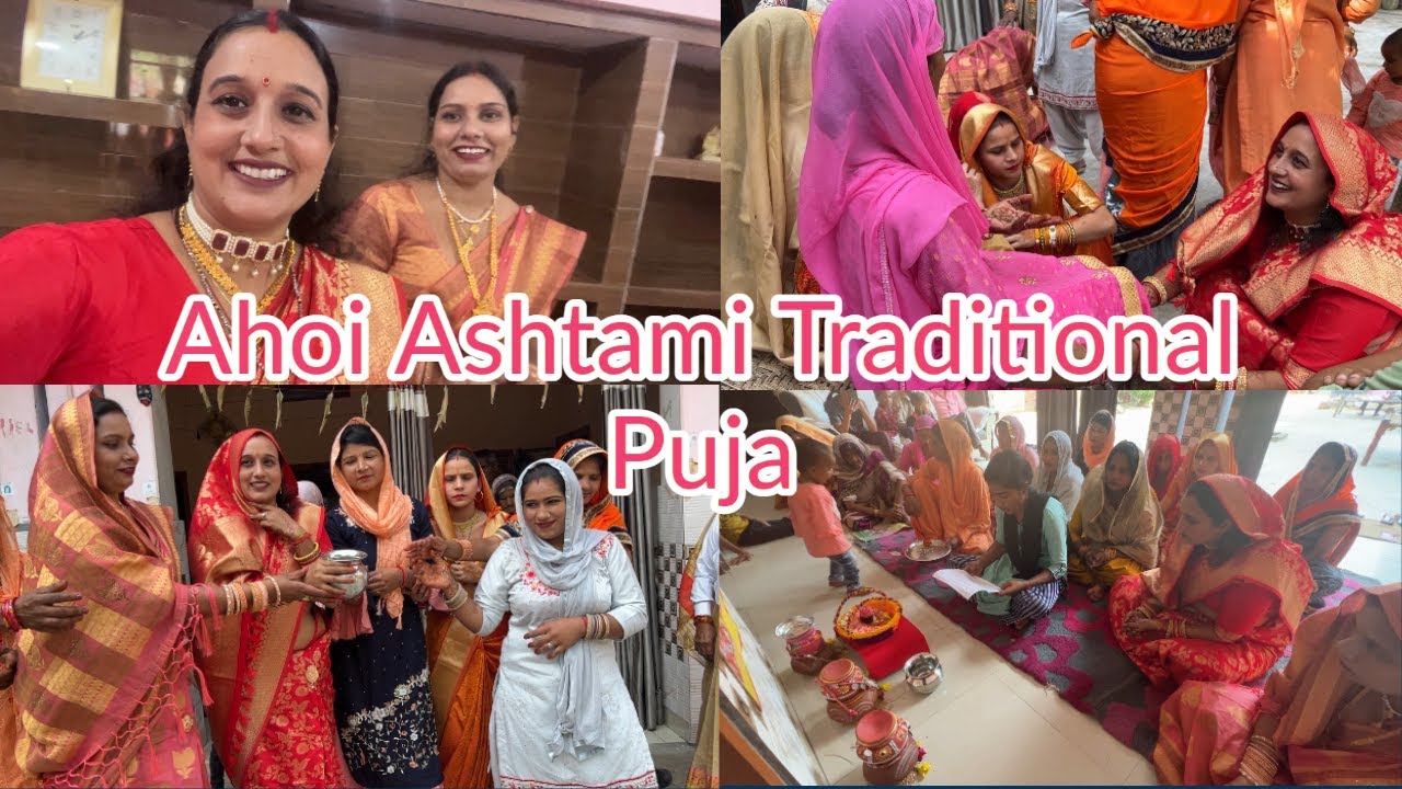 Ahoi Ashtami Par Lga Sabhi Matao Ka Mela 💐Village Traditional Puja