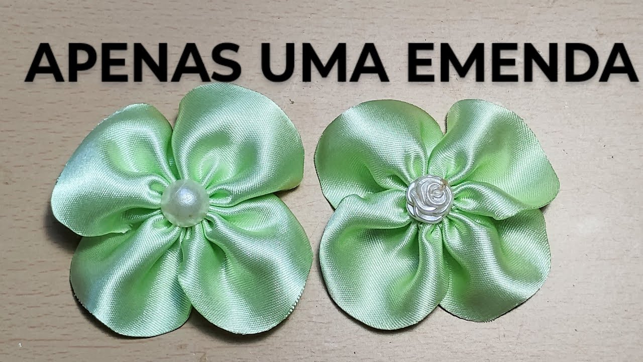 COMO APENAS UMA EMENDA ESSA FLOR DE CETIM (MODELO NOVO)